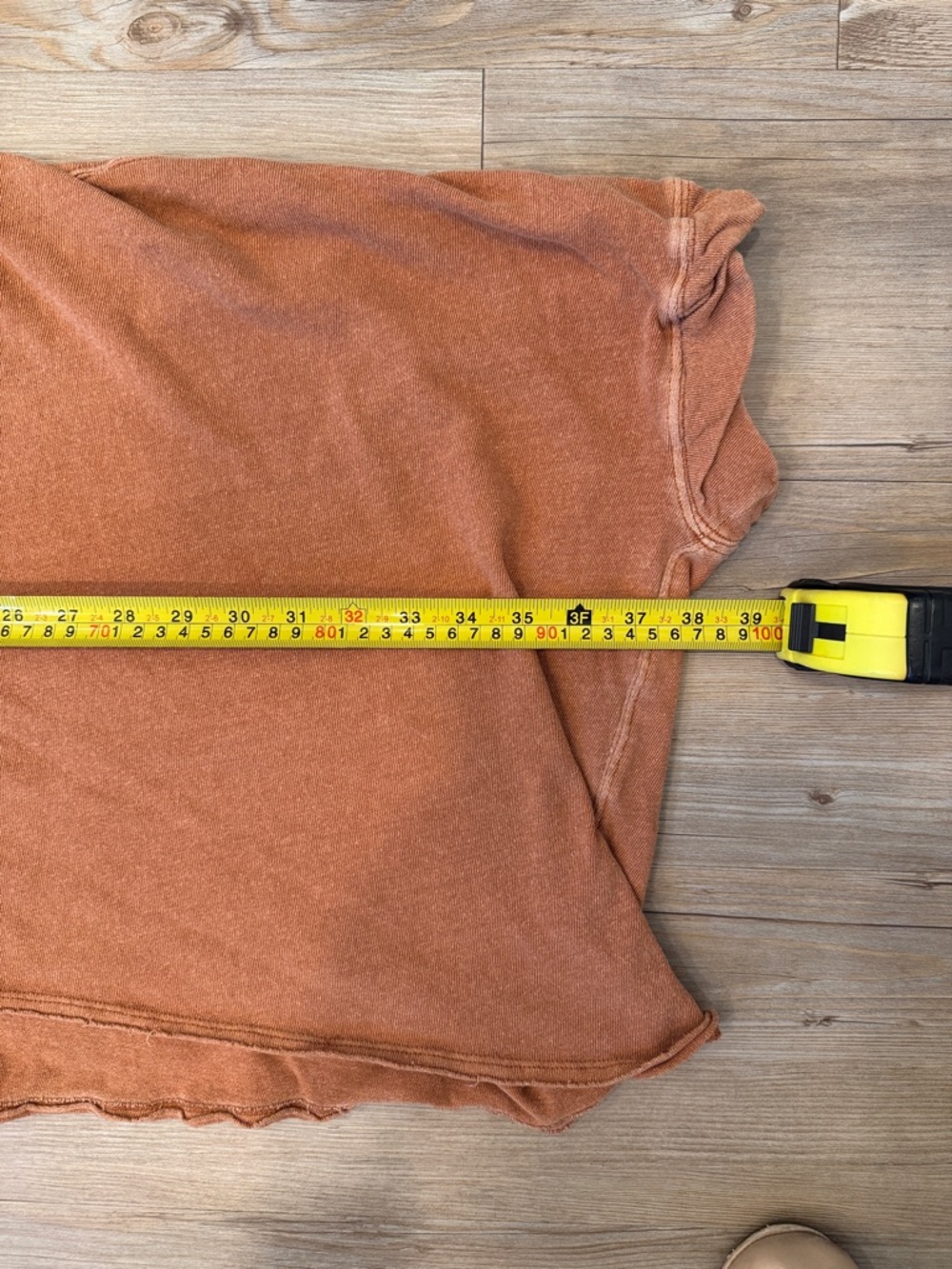 We The Free Cropped Raw-Hem Sweatshirt in Rust - Picture 4 of 5